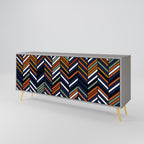 VIBRANT PATCHWORK Sideboard mit 3 Türen in Grau