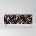 VIBRANT PATCHWORK Sideboard mit 3 Türen in Grau