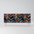 VIBRANT PATCHWORK Sideboard mit 3 Türen in Grau