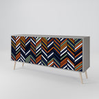 VIBRANT PATCHWORK Sideboard mit 3 Türen in Grau