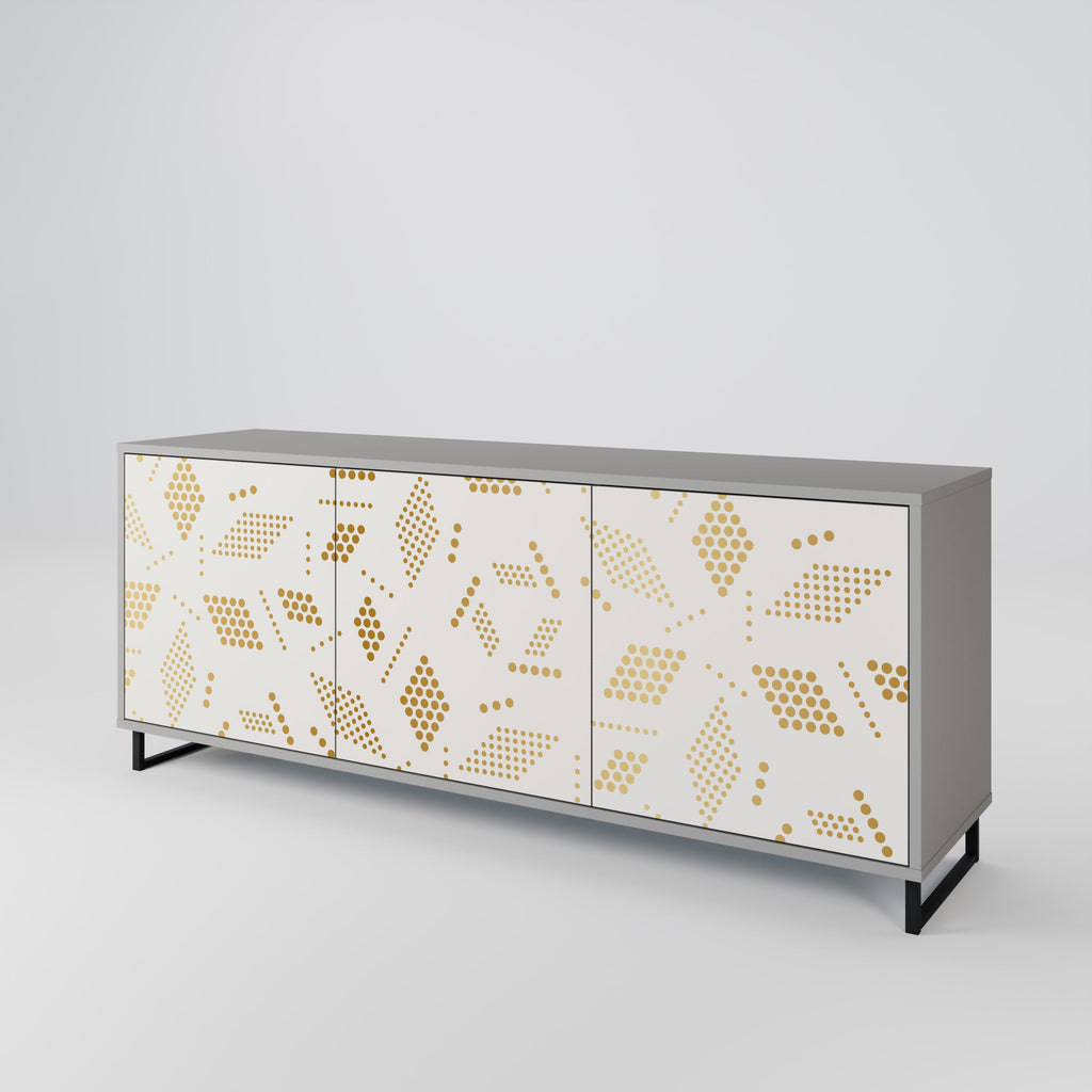 SPOTTED DAZE 3-Door Sideboard in Grey Finish