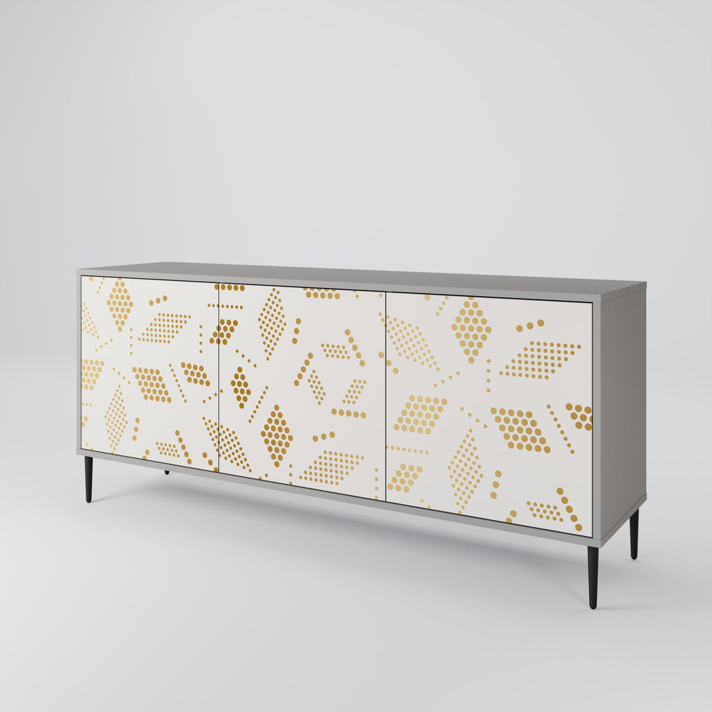 SPOTTED DAZE 3-Door Sideboard in Grey Finish