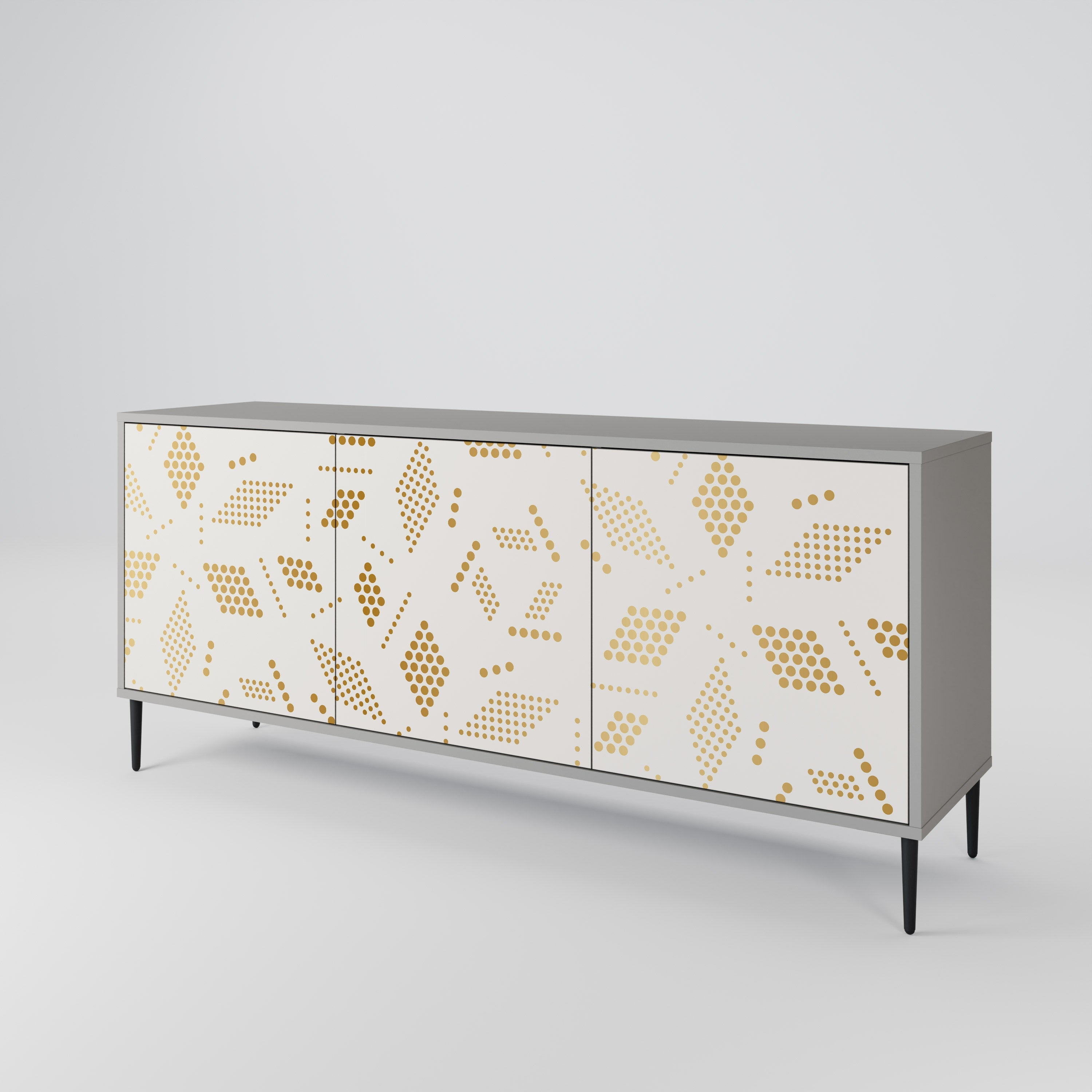 SPOTTED DAZE 3-Door Sideboard in Grey Finish
