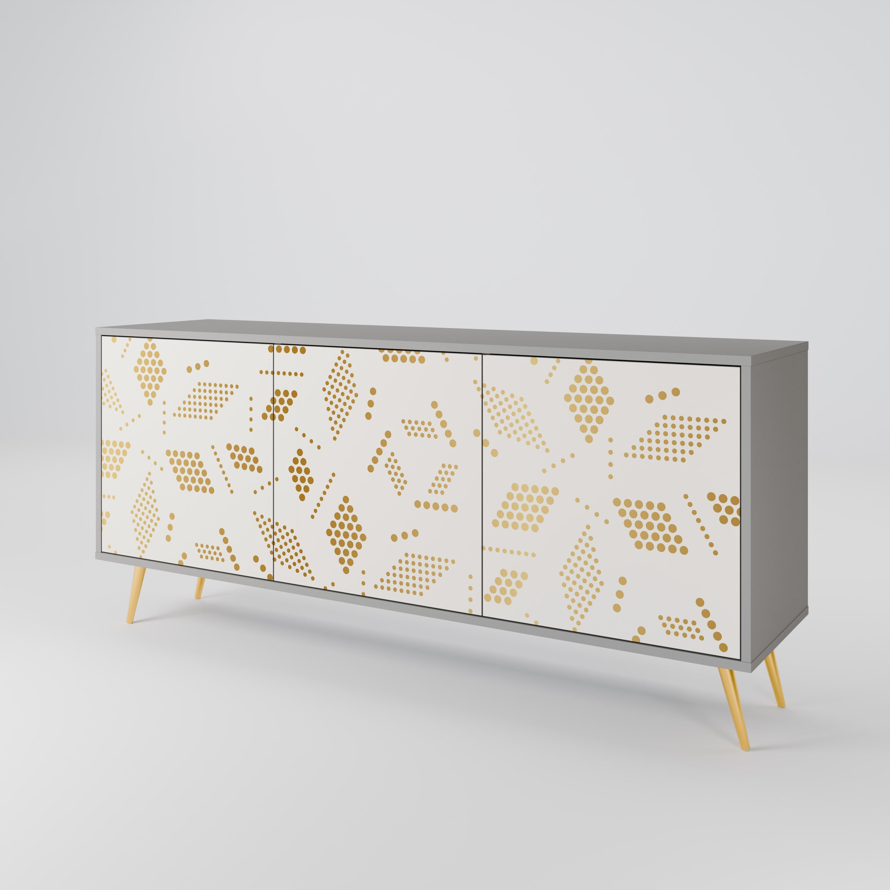 SPOTTED DAZE 3-Door Sideboard in Grey Finish