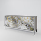 TIMELESS GLIDE 3-Door Sideboard in Grey Finish