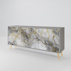 TIMELESS GLIDE 3-Door Sideboard in Grey Finish