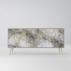 TIMELESS GLIDE 3-Door Sideboard in Grey Finish