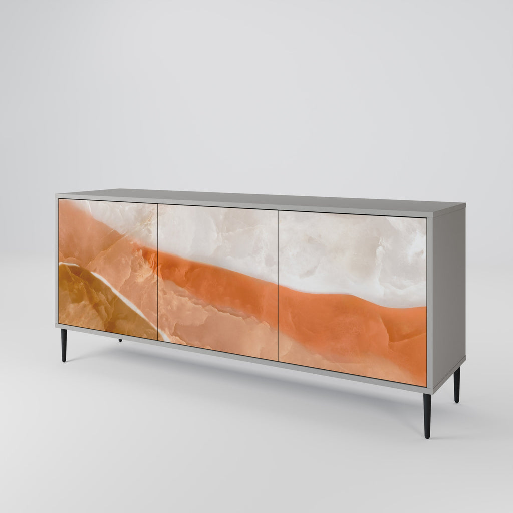 SANDHILLS SPLENDOUR 3-Door Sideboard in Grey Finish