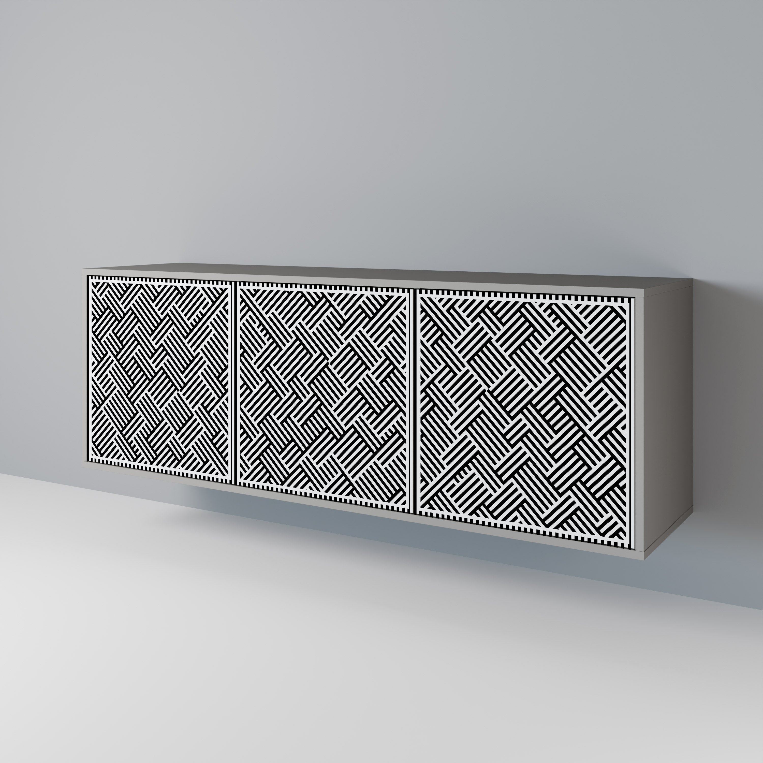TEMPORARY SEQUENCE 3-Door Sideboard in Grey Finish