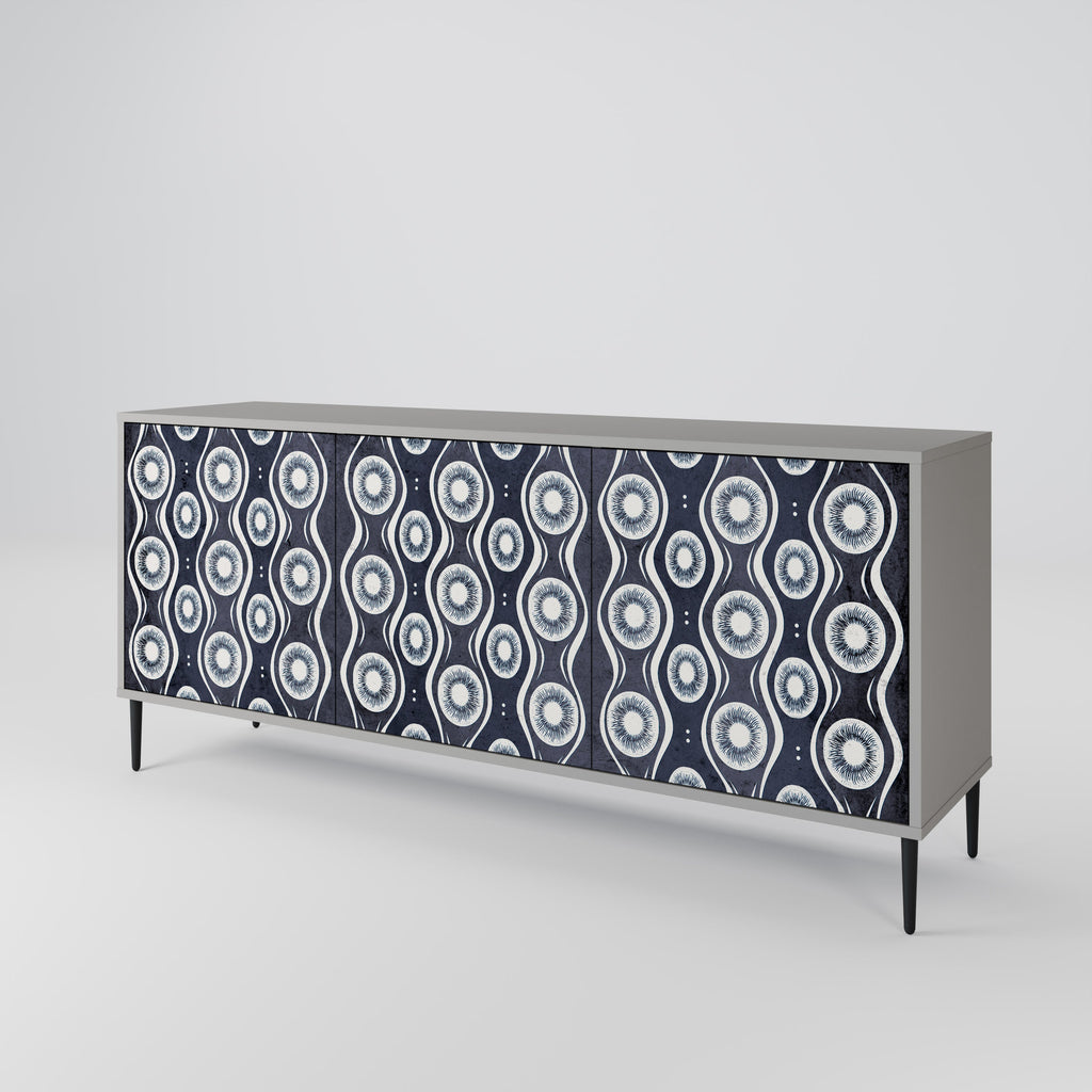 GRAPHITE EYES 3-türiges Sideboard in grauer Ausführung