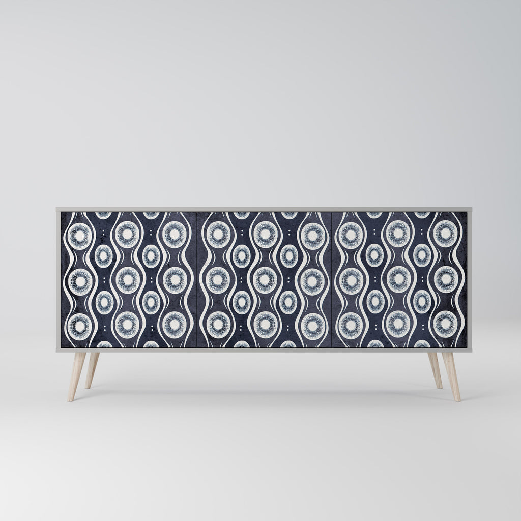 GRAPHITE EYES 3-türiges Sideboard in grauer Ausführung