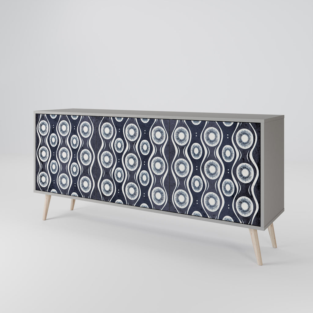 GRAPHITE EYES 3-türiges Sideboard in grauer Ausführung