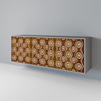 BROWN EYES Sideboard mit 3 Türen in Grau