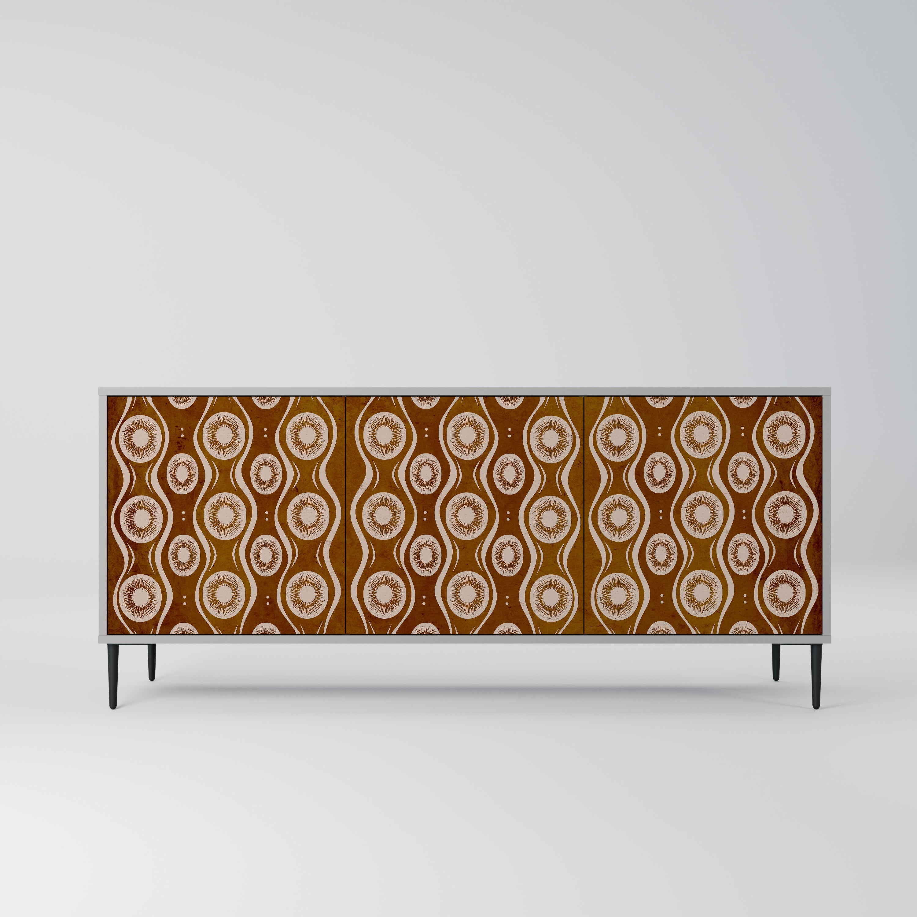 BROWN EYES 3-türiges Sideboard in grauer Ausführung