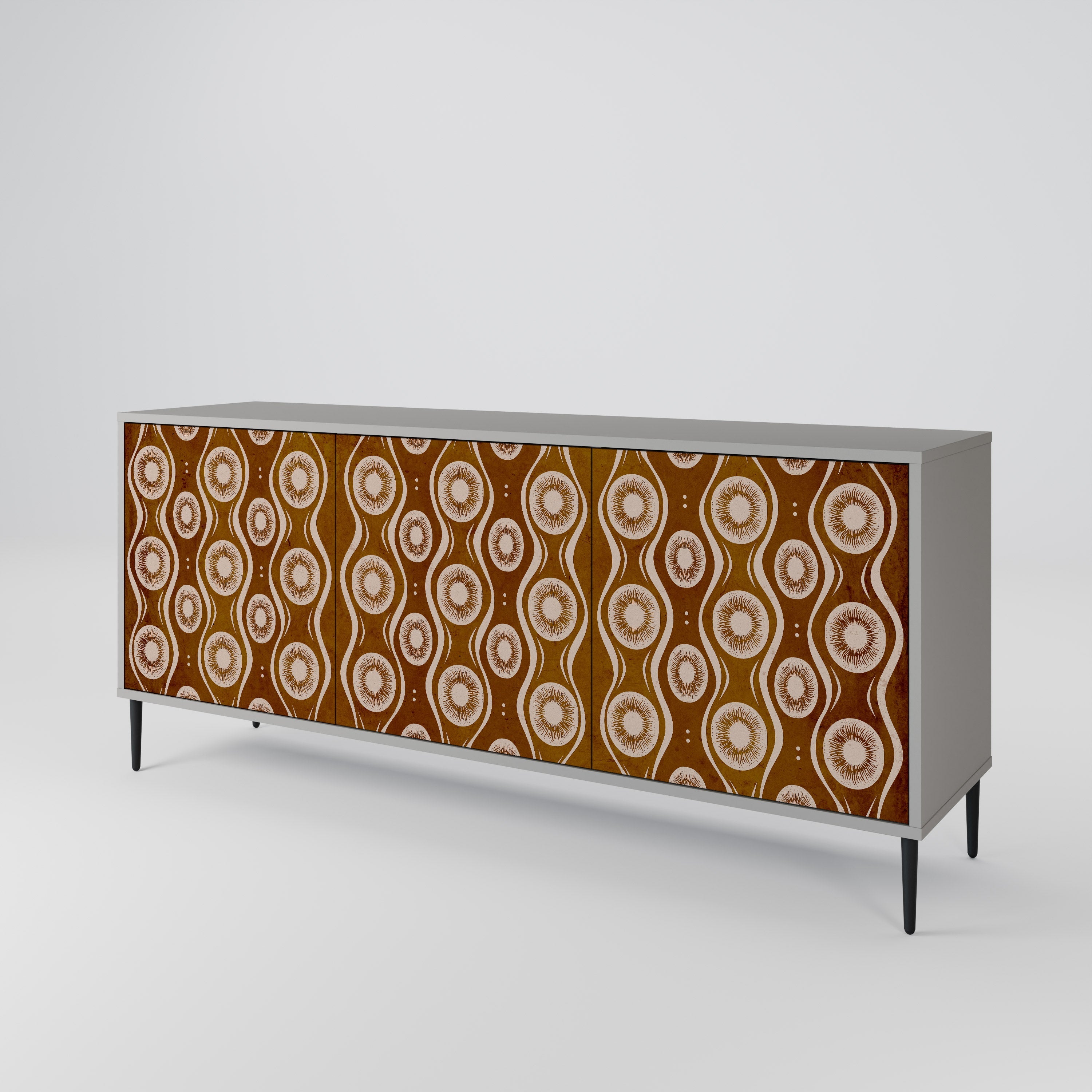 BROWN EYES 3-türiges Sideboard in grauer Ausführung