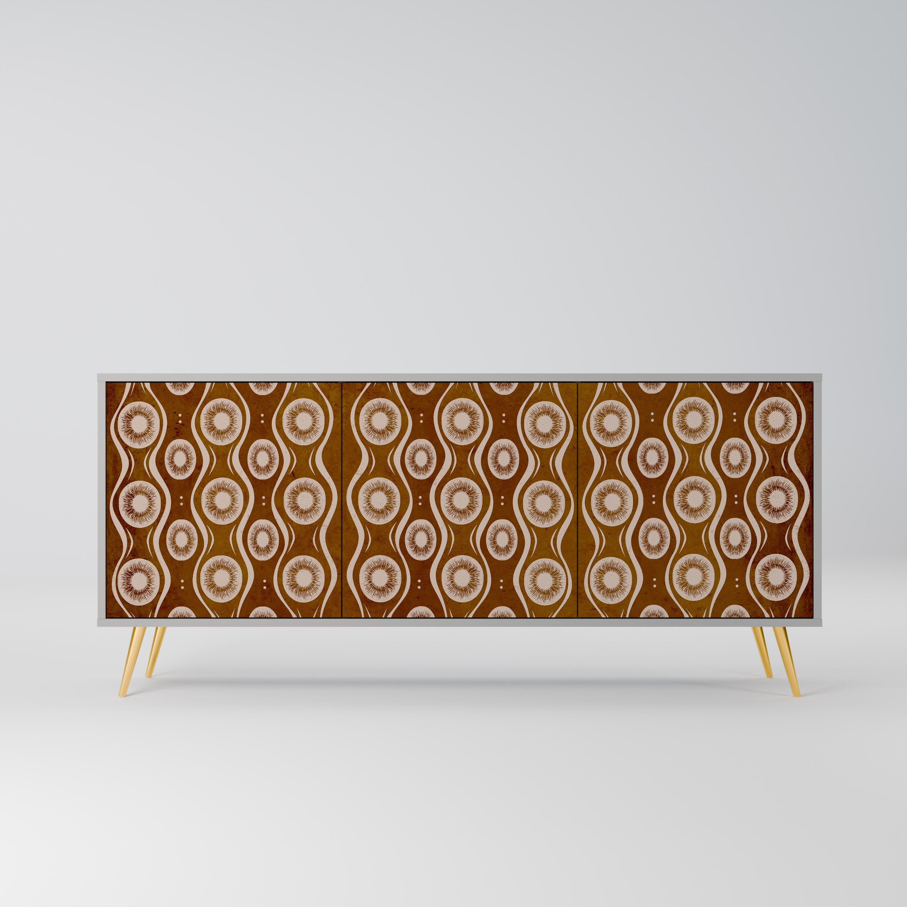 BROWN EYES 3-türiges Sideboard in grauer Ausführung