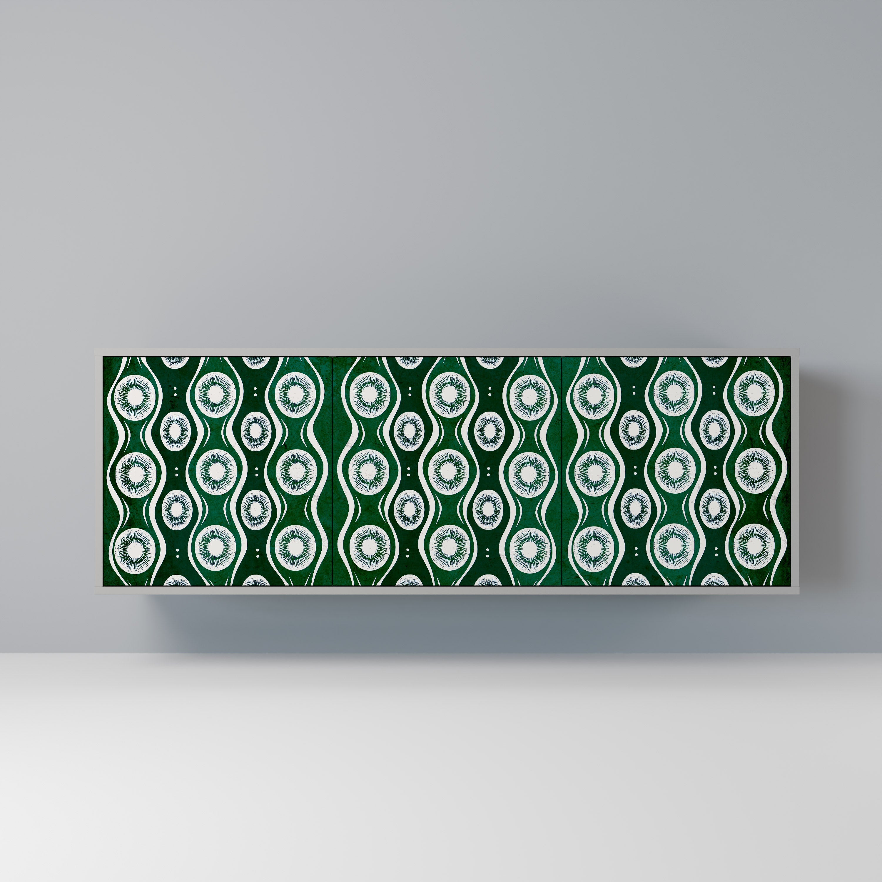 GREEN EYES 3-türiges Sideboard in grauer Ausführung