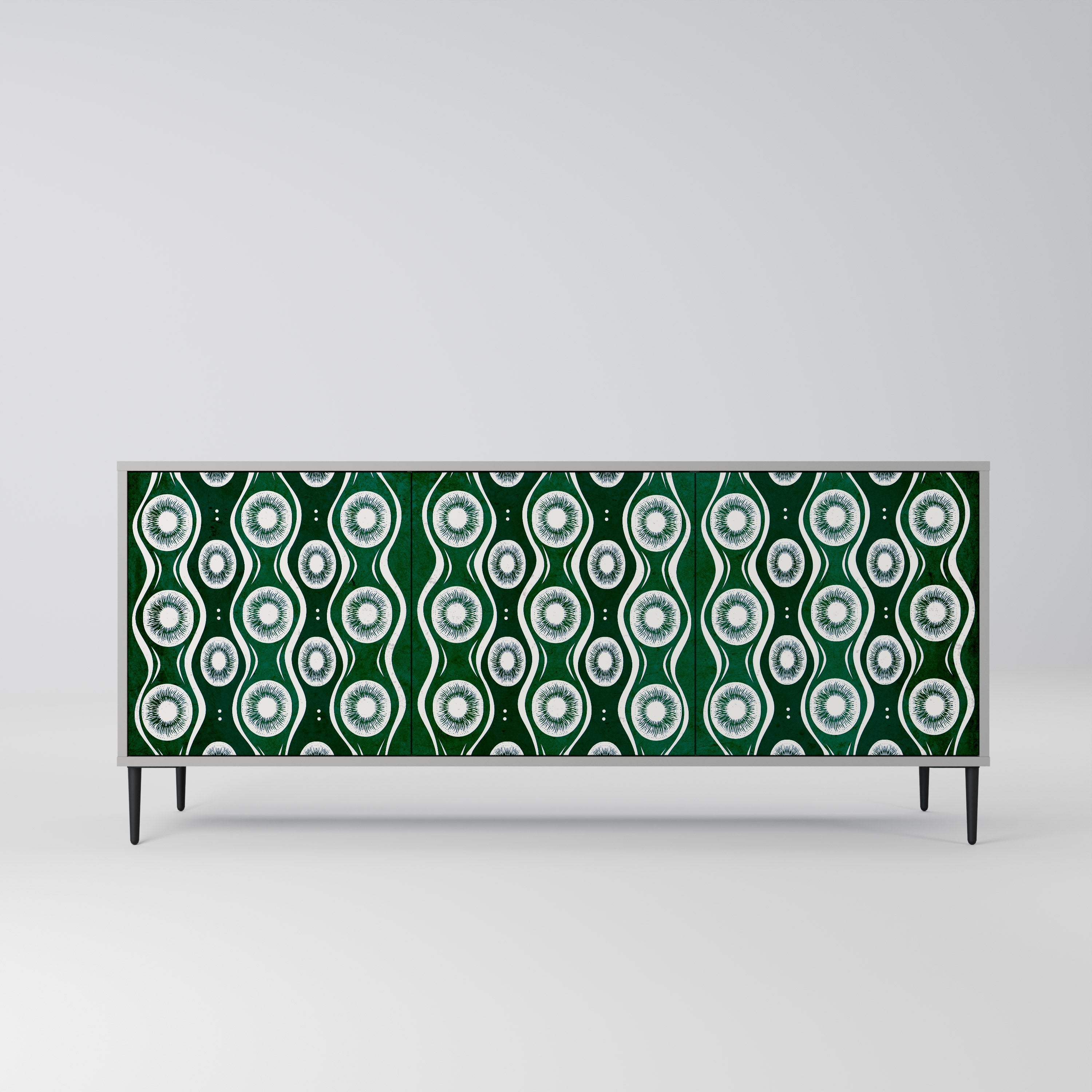 GREEN EYES 3-türiges Sideboard in grauer Ausführung