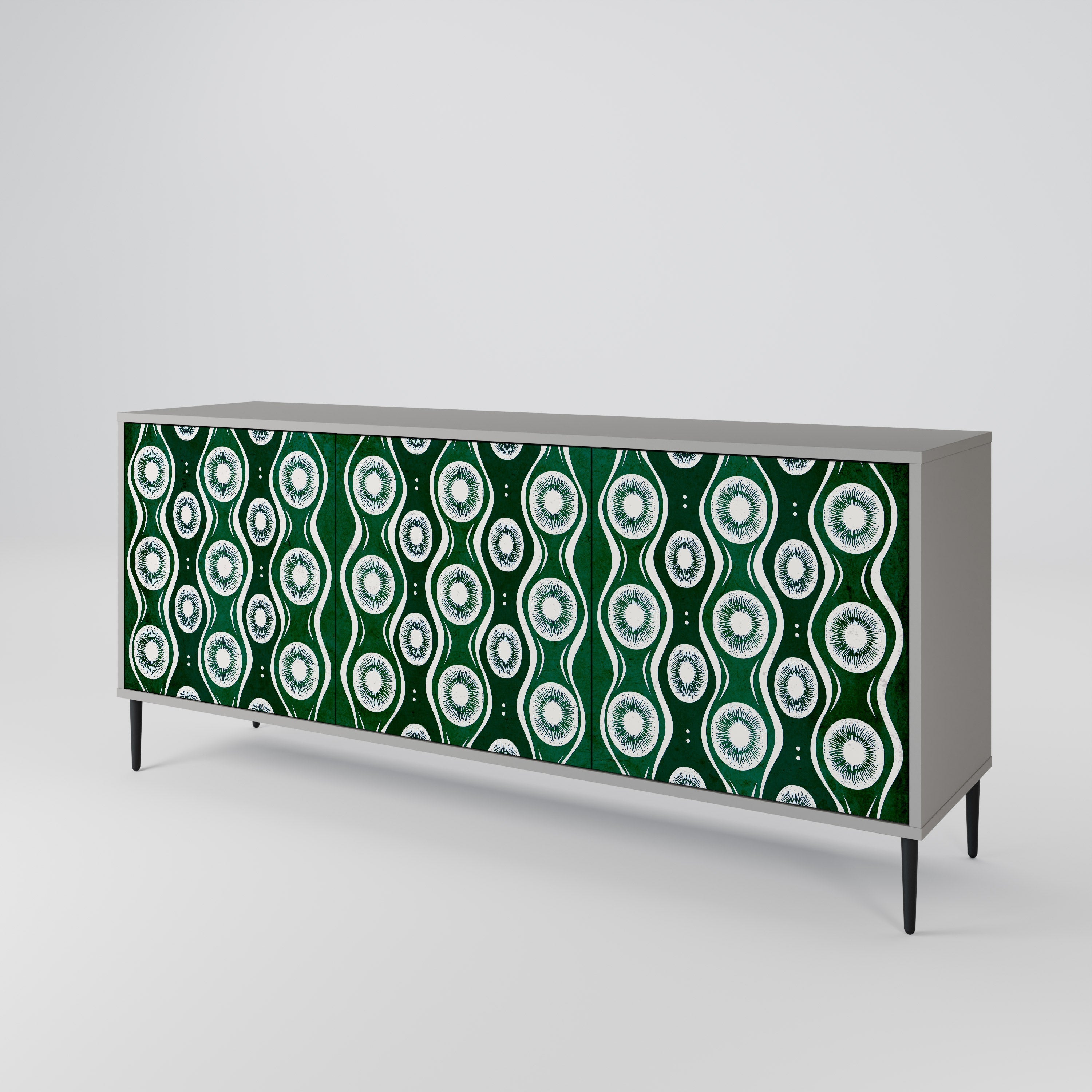 GREEN EYES 3-türiges Sideboard in grauer Ausführung
