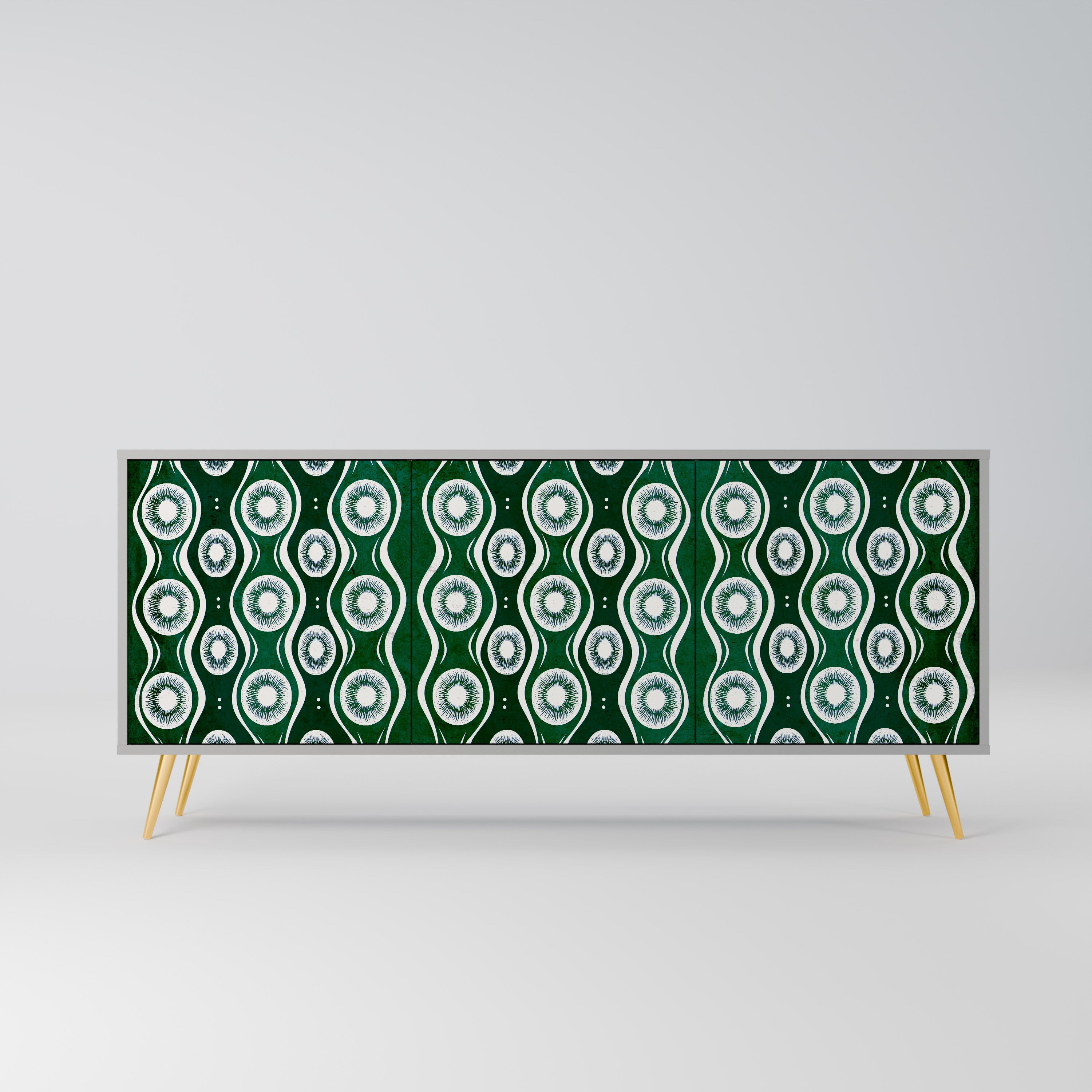 GREEN EYES 3-türiges Sideboard in grauer Ausführung