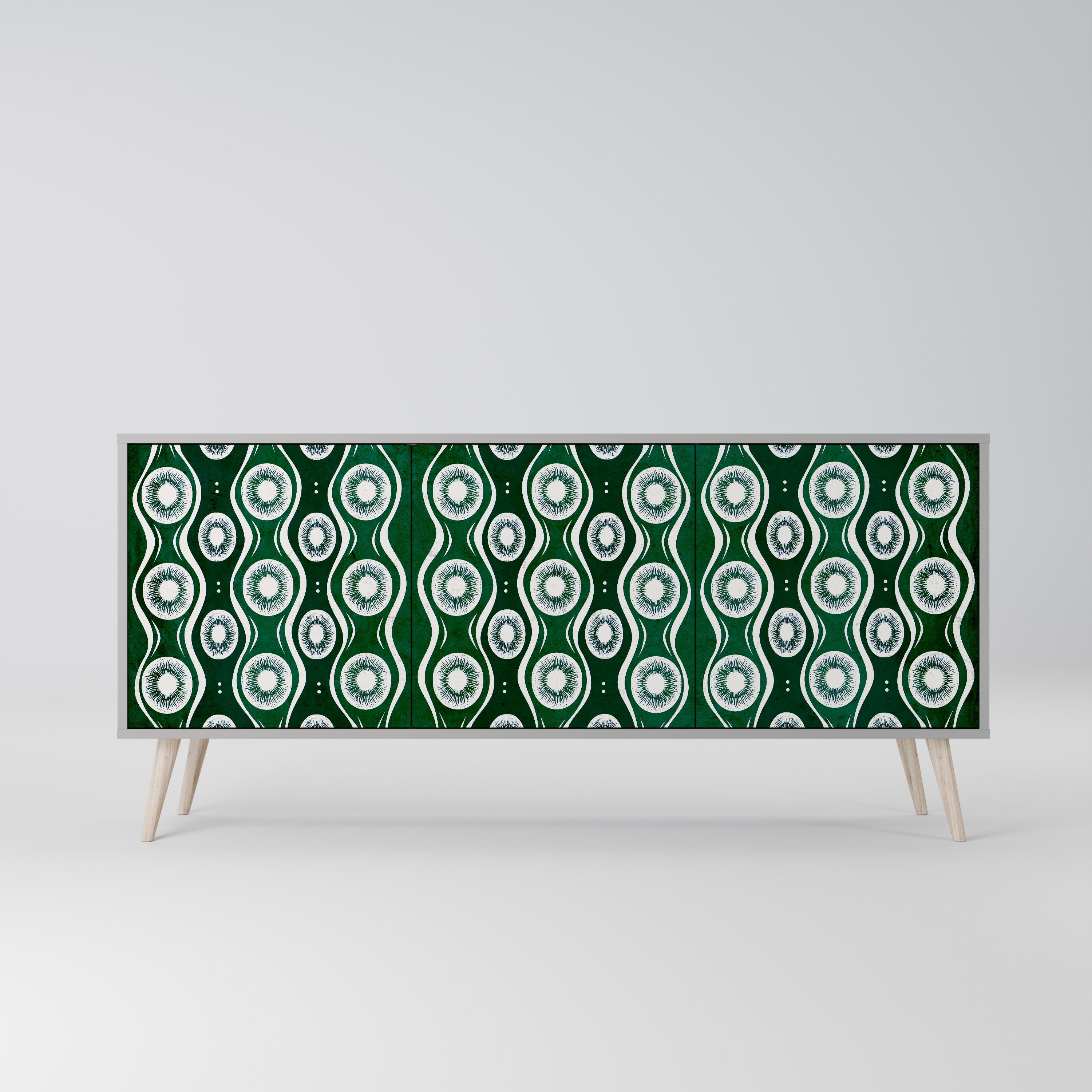 GREEN EYES 3-türiges Sideboard in grauer Ausführung