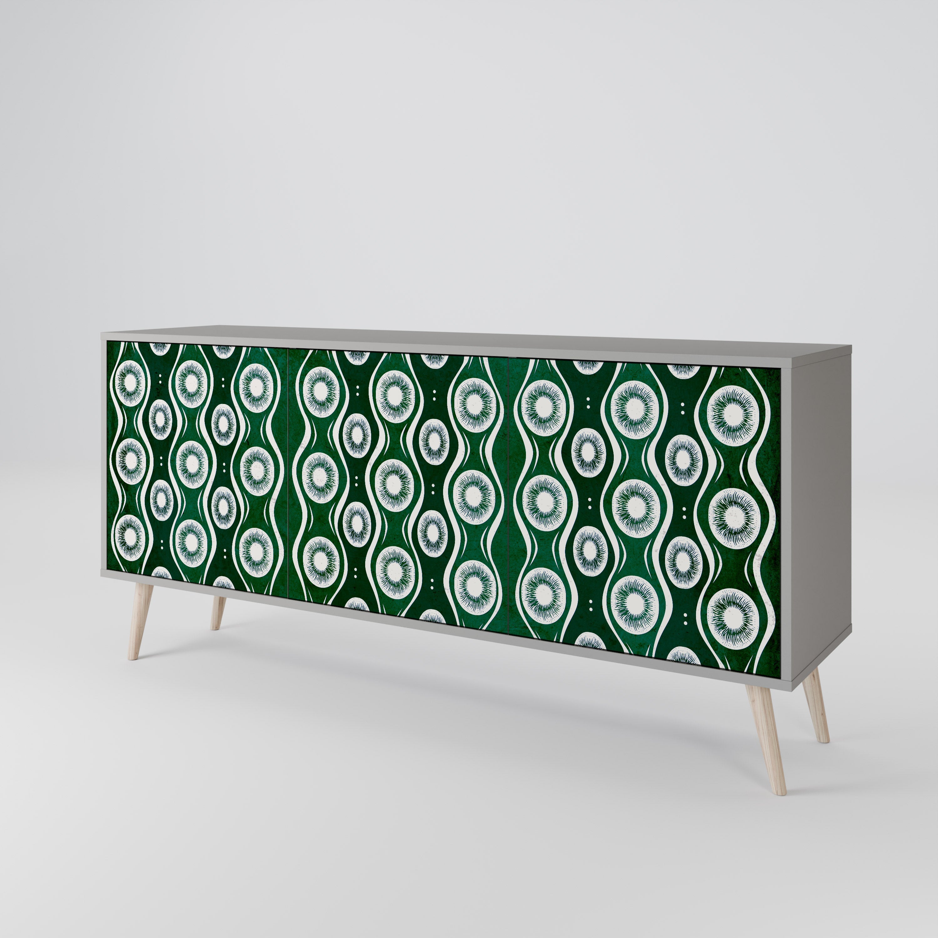 GREEN EYES 3-türiges Sideboard in grauer Ausführung