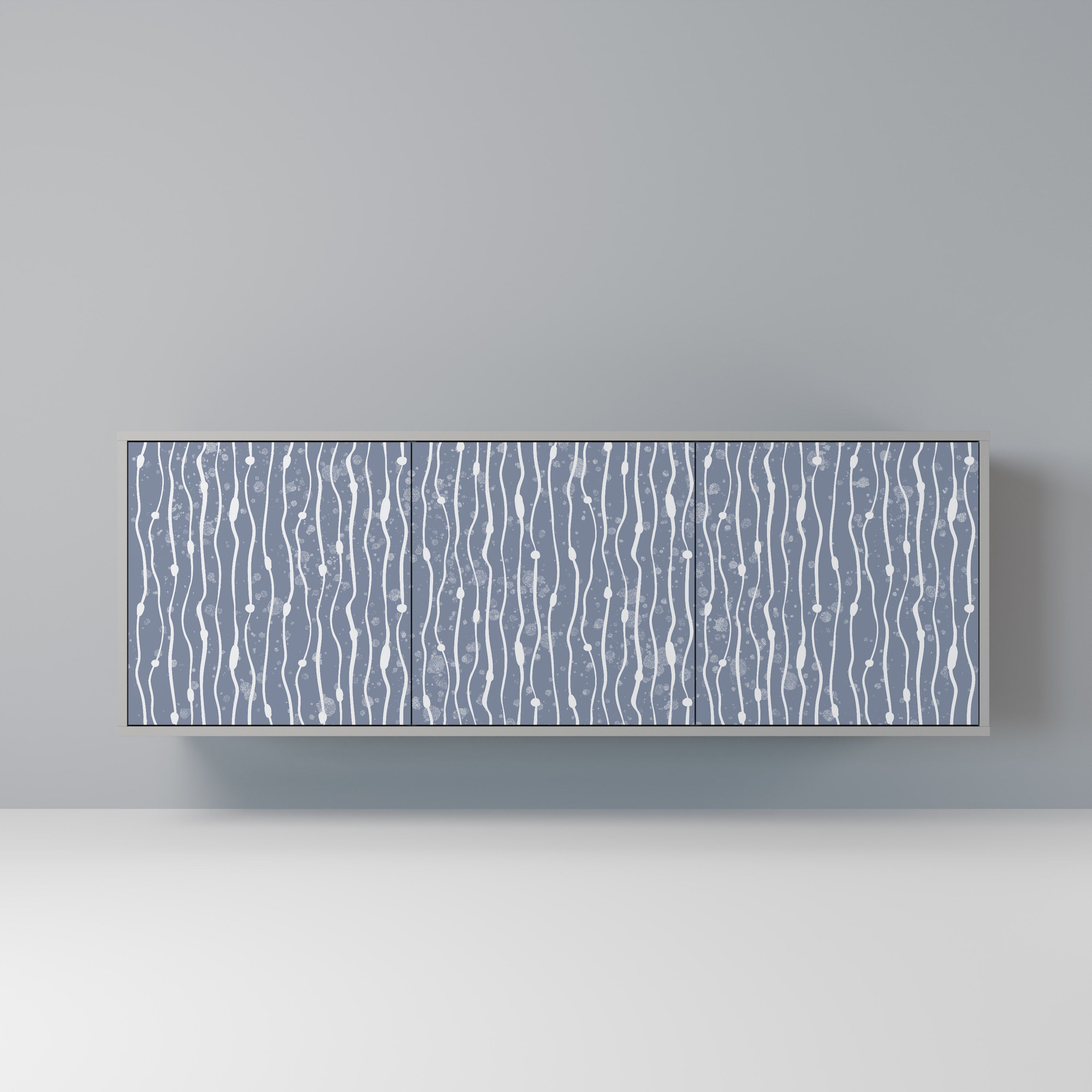 GRAPHITE RAIN 3-türiges Sideboard in grauem Finish