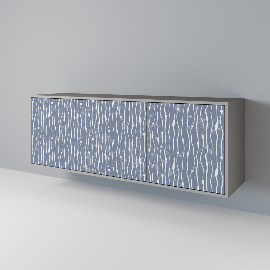 GRAPHITE RAIN 3-türiges Sideboard in grauem Finish