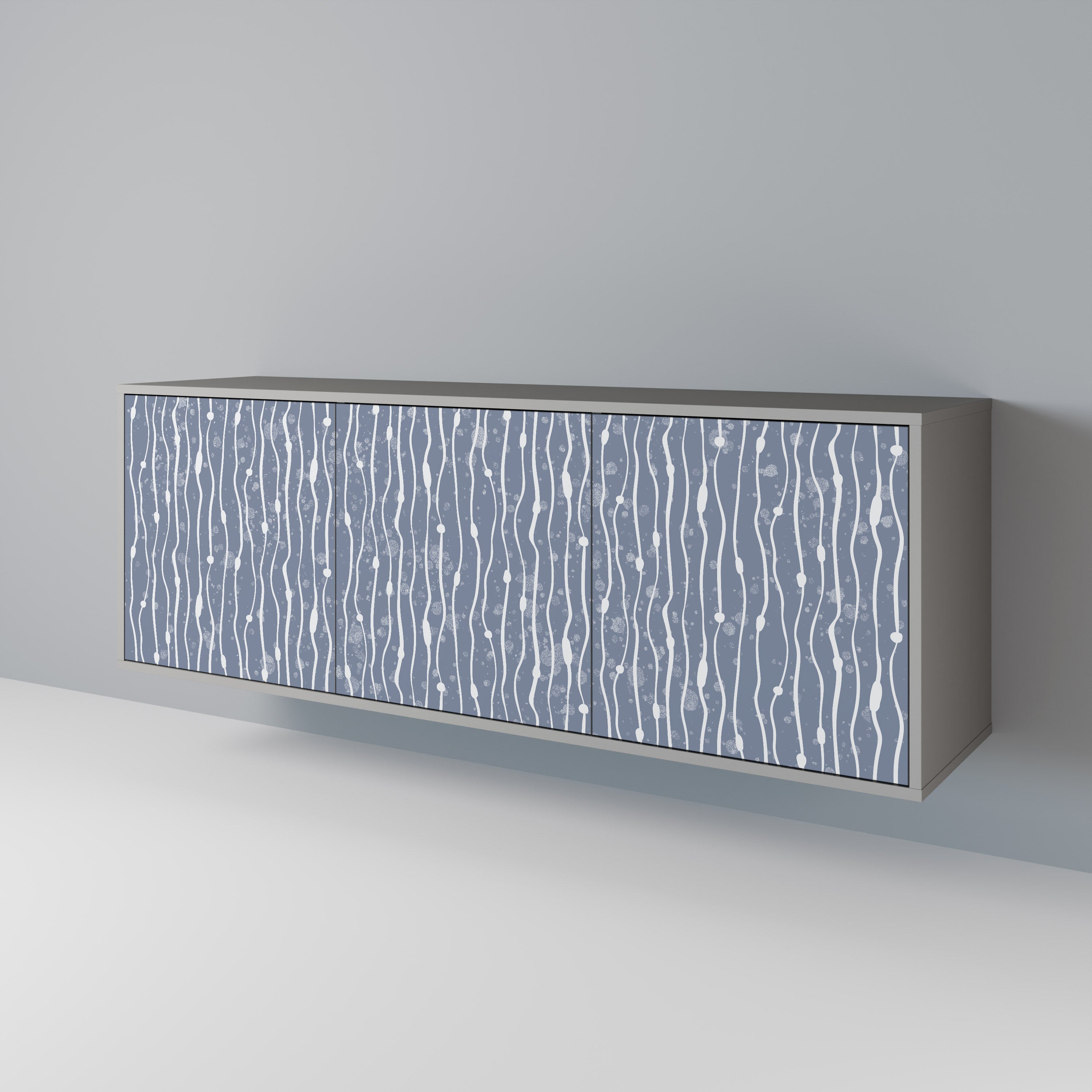 GRAPHITE RAIN 3-türiges Sideboard in grauem Finish
