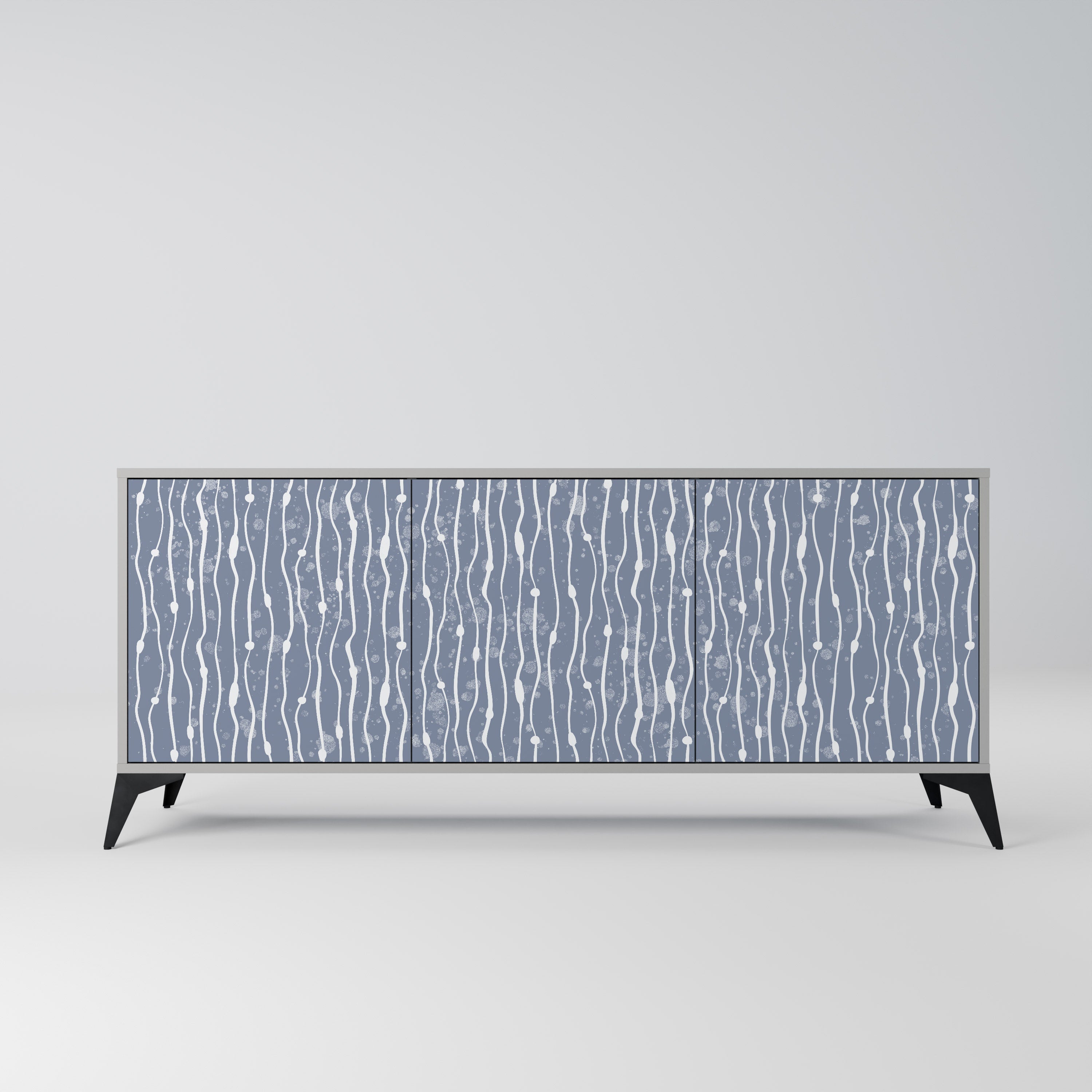 GRAPHITE RAIN 3-türiges Sideboard in grauem Finish
