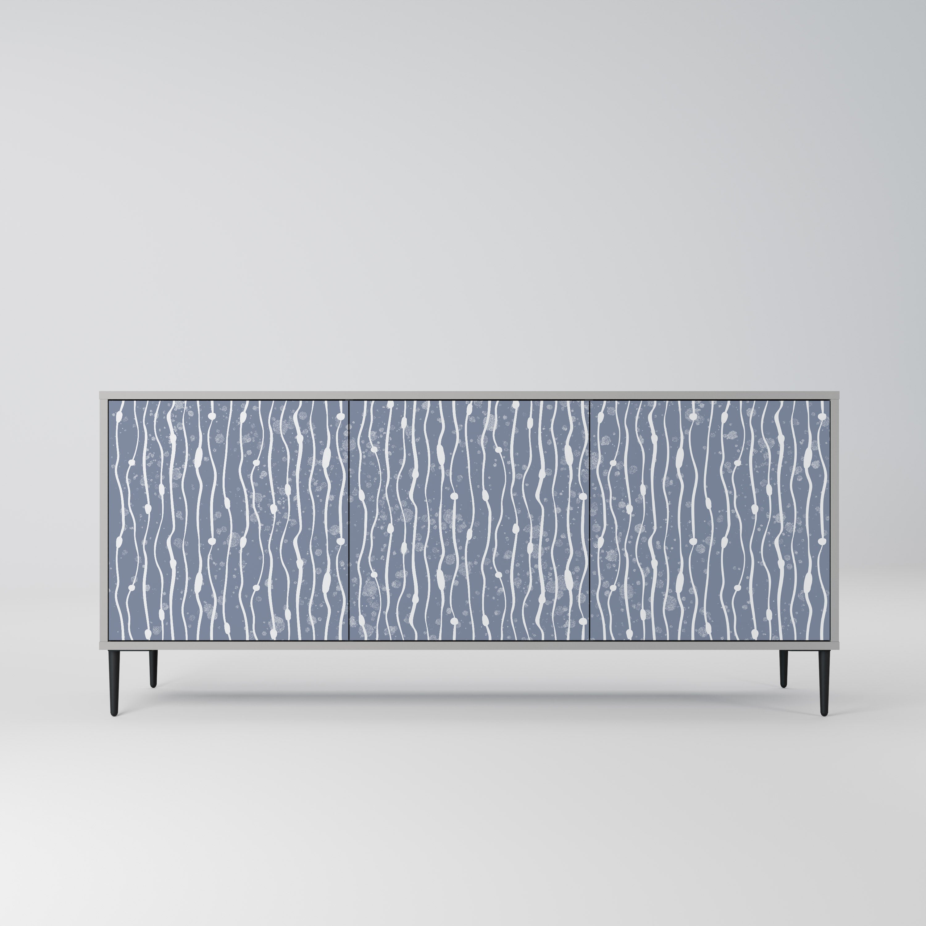 GRAPHITE RAIN 3-türiges Sideboard in grauem Finish