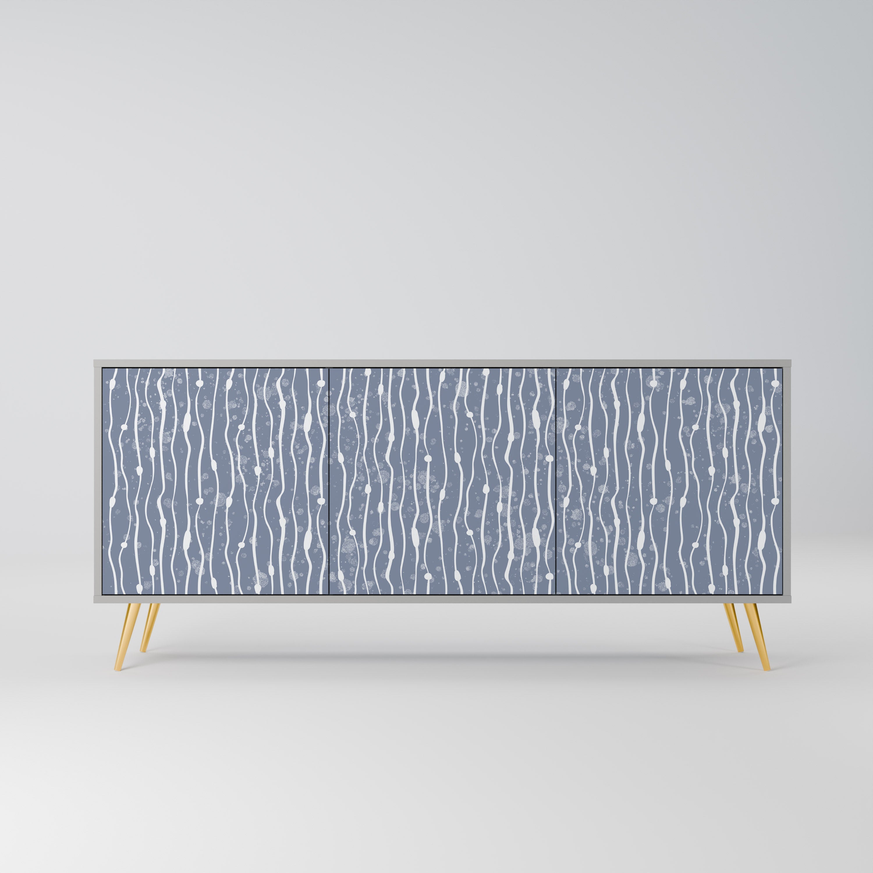 GRAPHITE RAIN 3-türiges Sideboard in grauem Finish