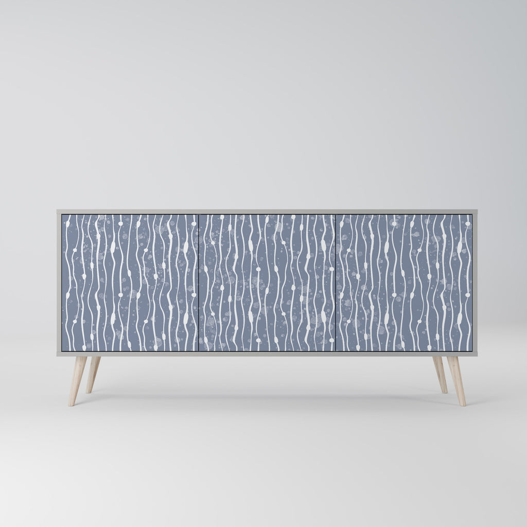 GRAPHITE RAIN 3-türiges Sideboard in grauem Finish