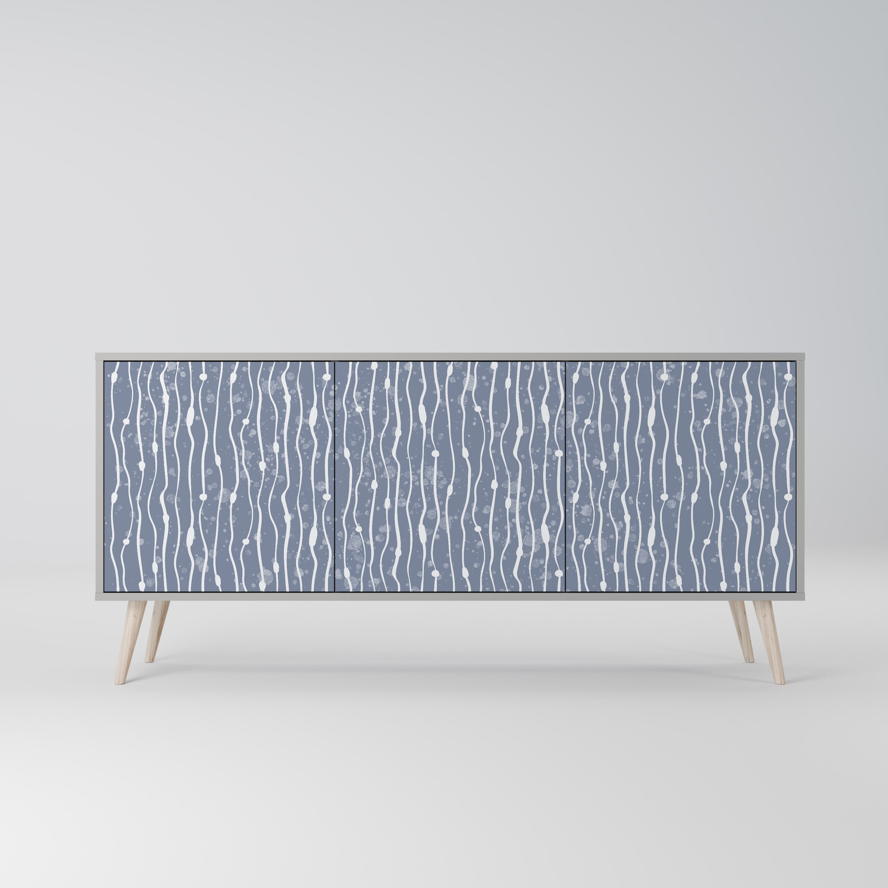 GRAPHITE RAIN 3-türiges Sideboard in grauem Finish