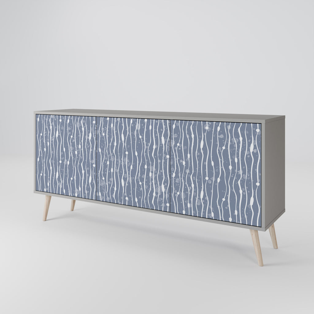 GRAPHITE RAIN 3-türiges Sideboard in grauem Finish