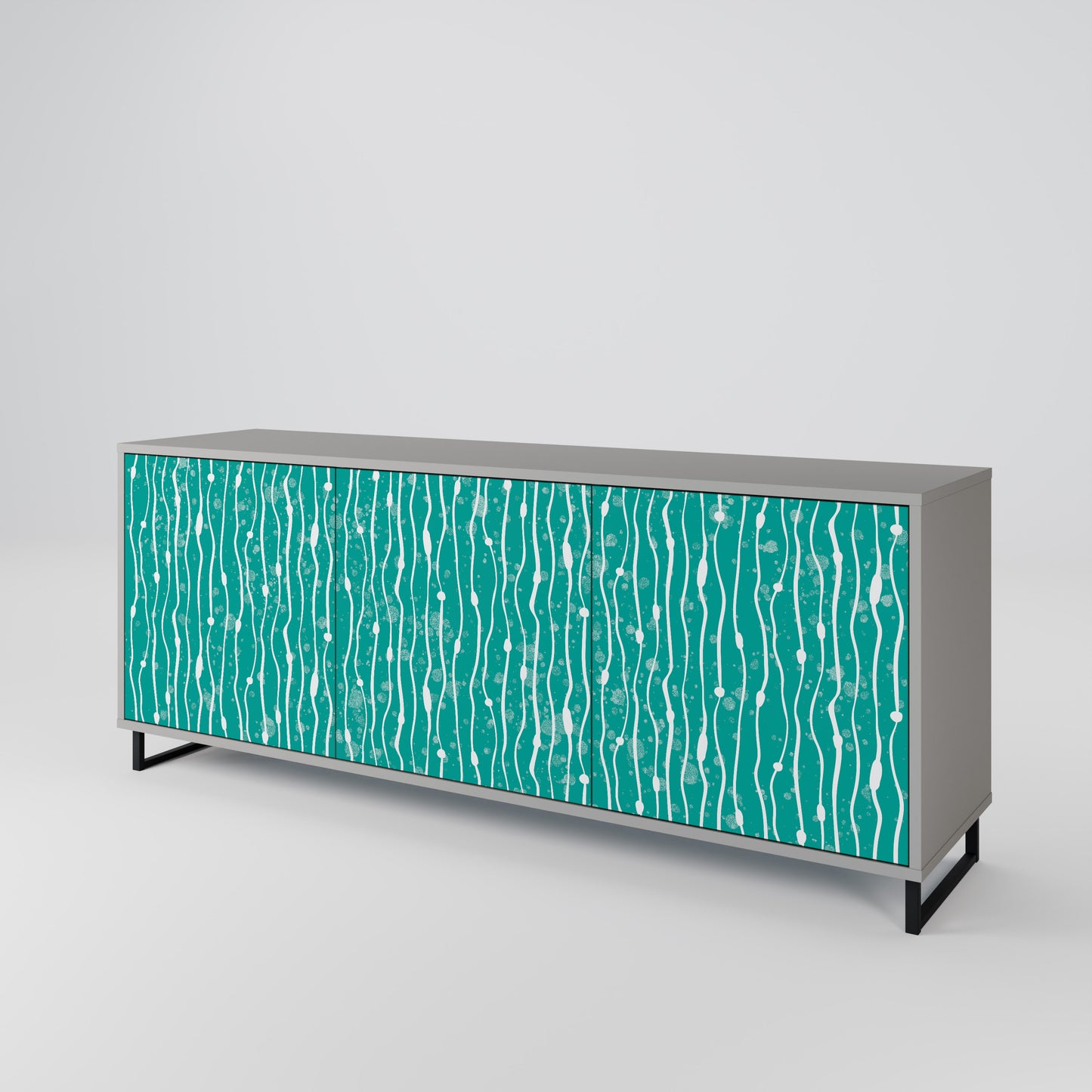 TURQUOISE RAIN 3-türiges Sideboard