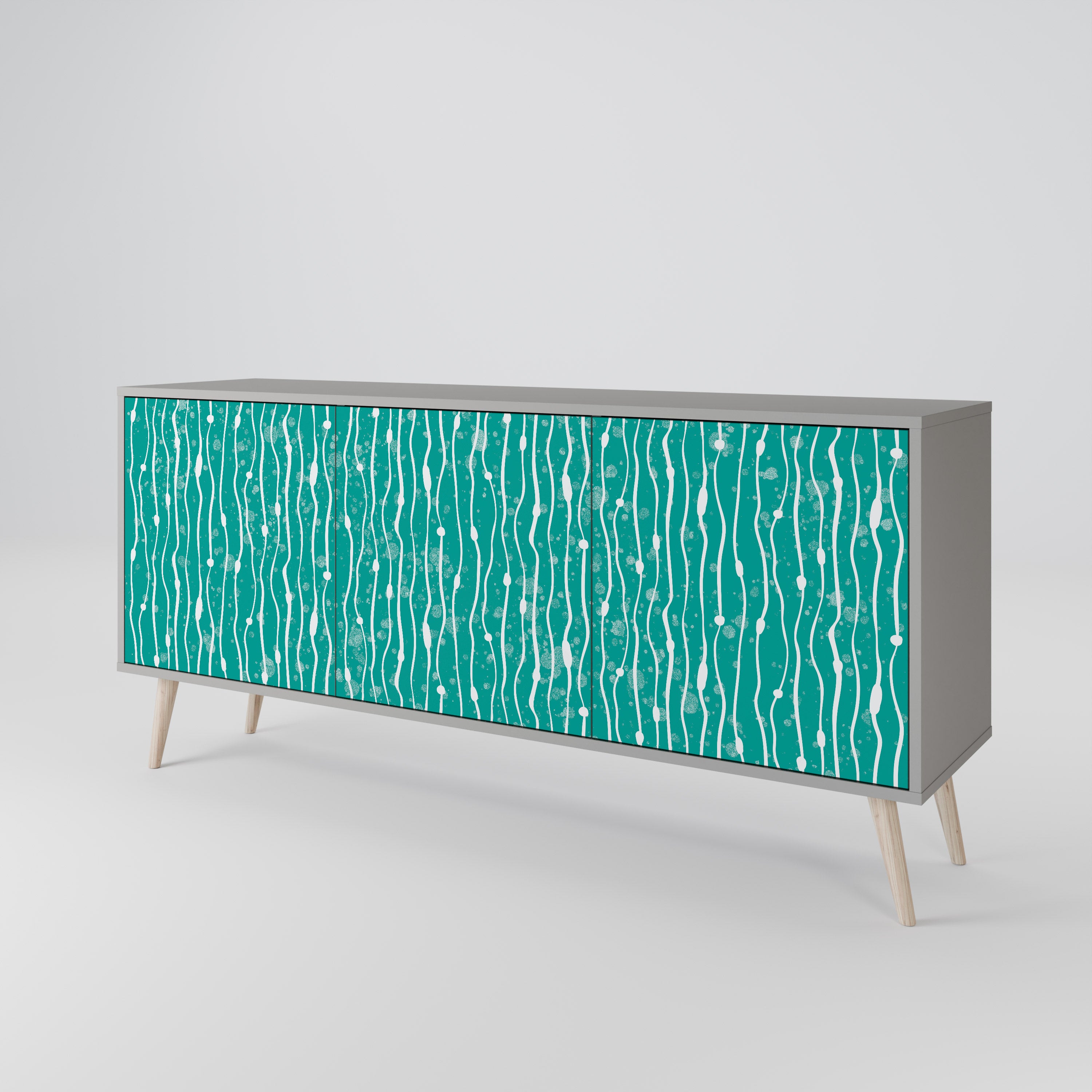 TURQUOISE RAIN 3-türiges Sideboard