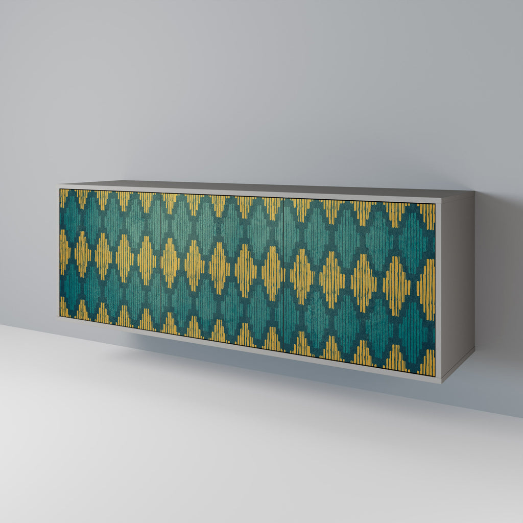 POLYGONS Sideboard mit 3 Türen in grauer Ausführung