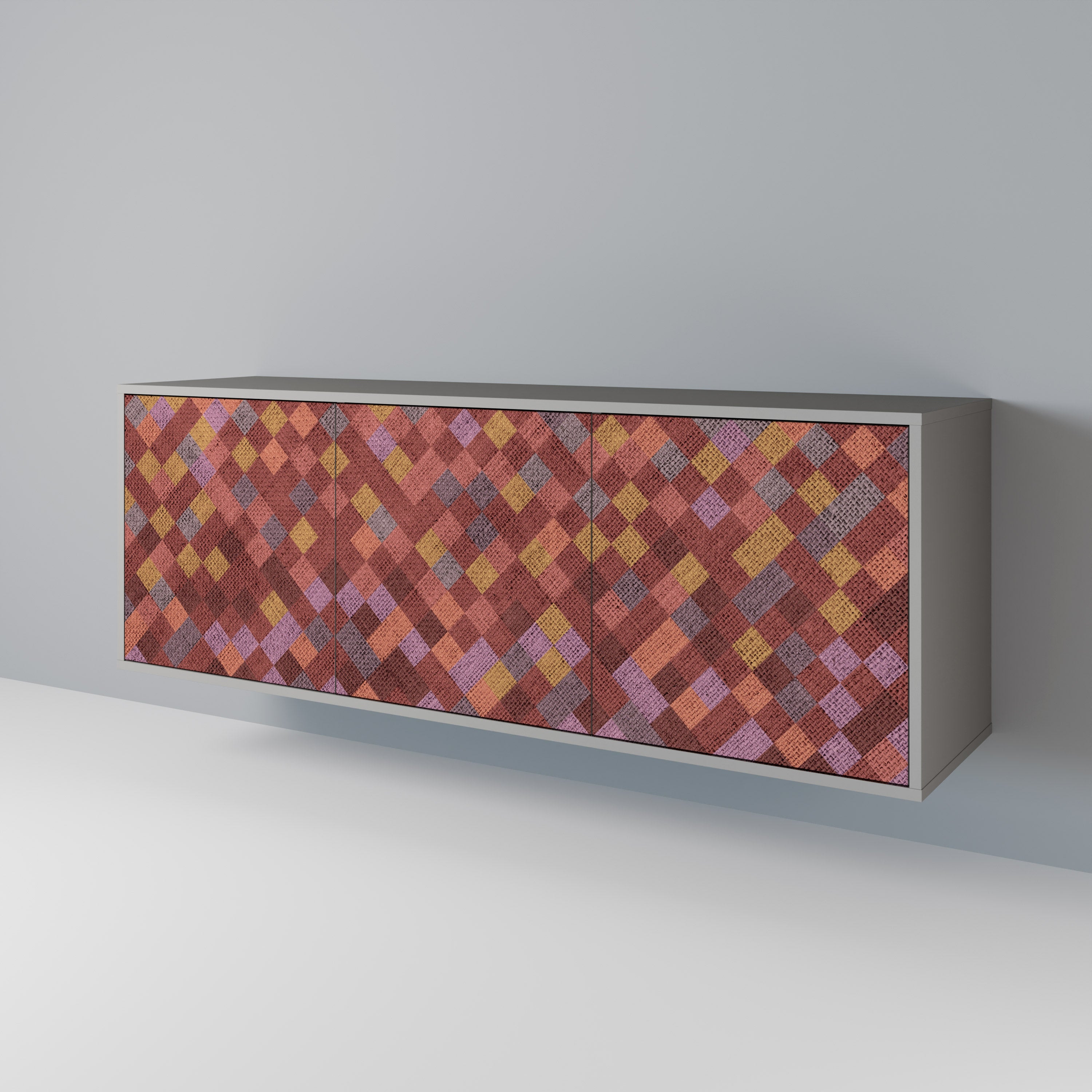 PAINTED SQUARES 3-türiges Sideboard