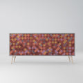 PAINTED SQUARES Sideboard mit 3 Türen in Grau