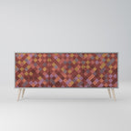 PAINTED SQUARES Sideboard mit 3 Türen in Grau