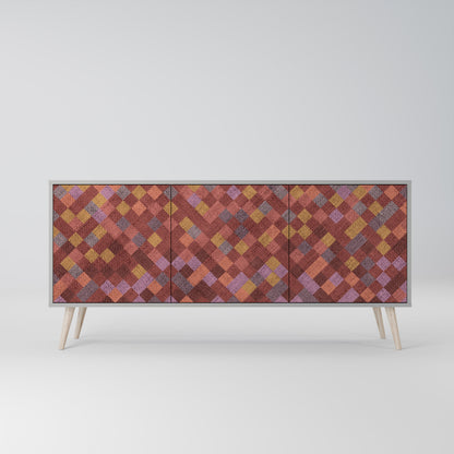 PAINTED SQUARES 3-türiges Sideboard