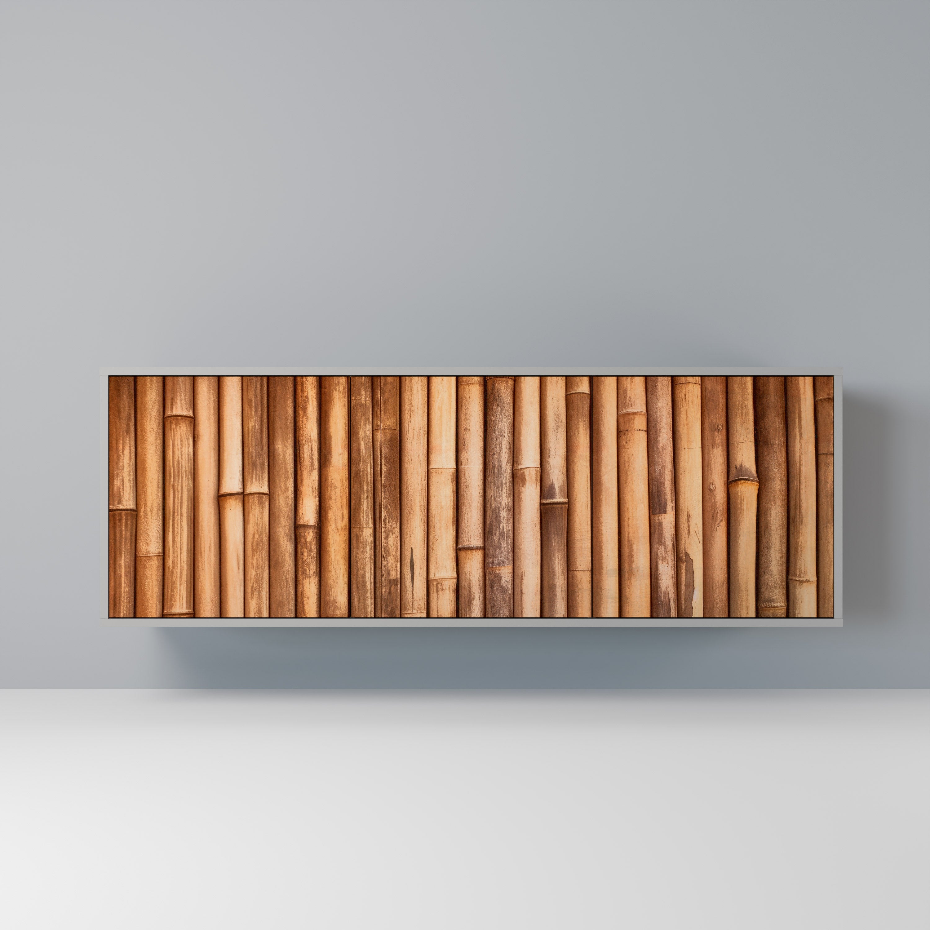 NATURAL WOOD 3-türiges Sideboard in grauem Finish