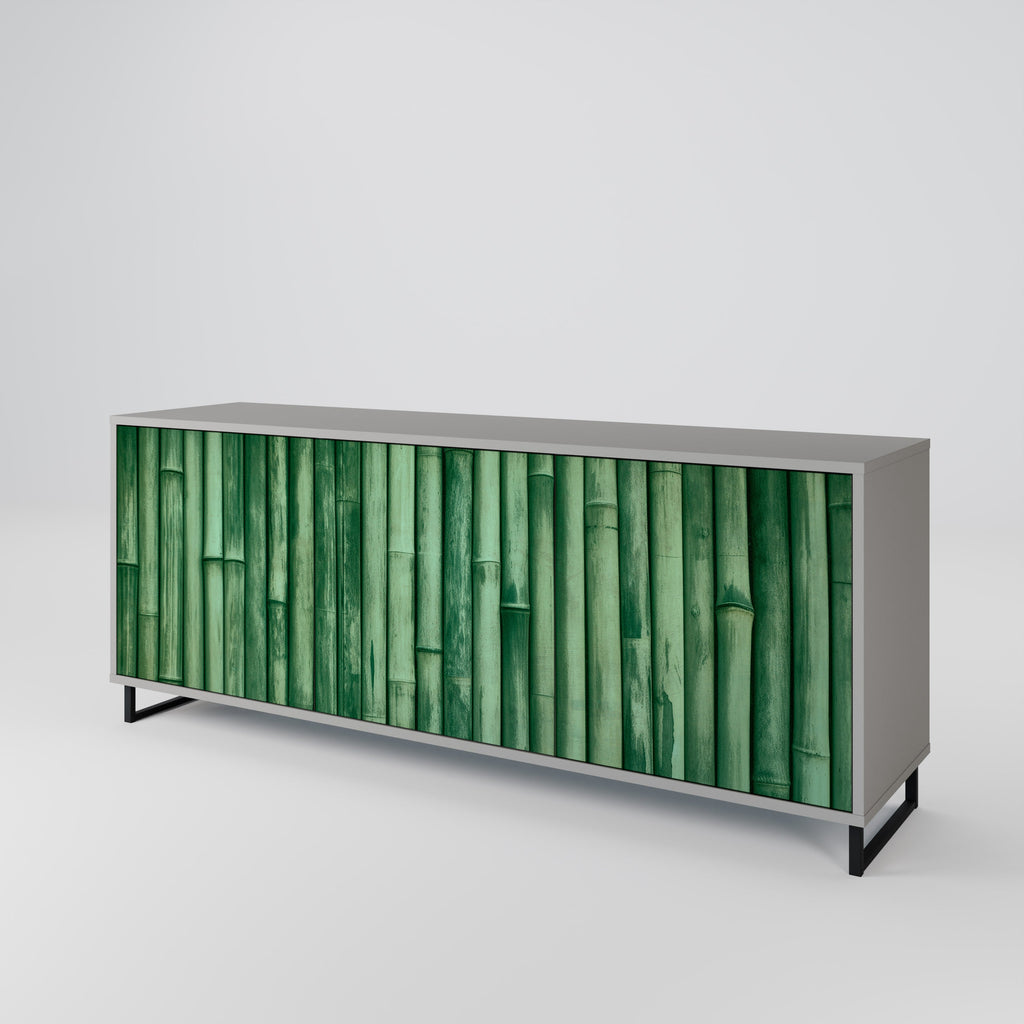 NATURAL GREEN 3-türiges Sideboard in grauem Finish