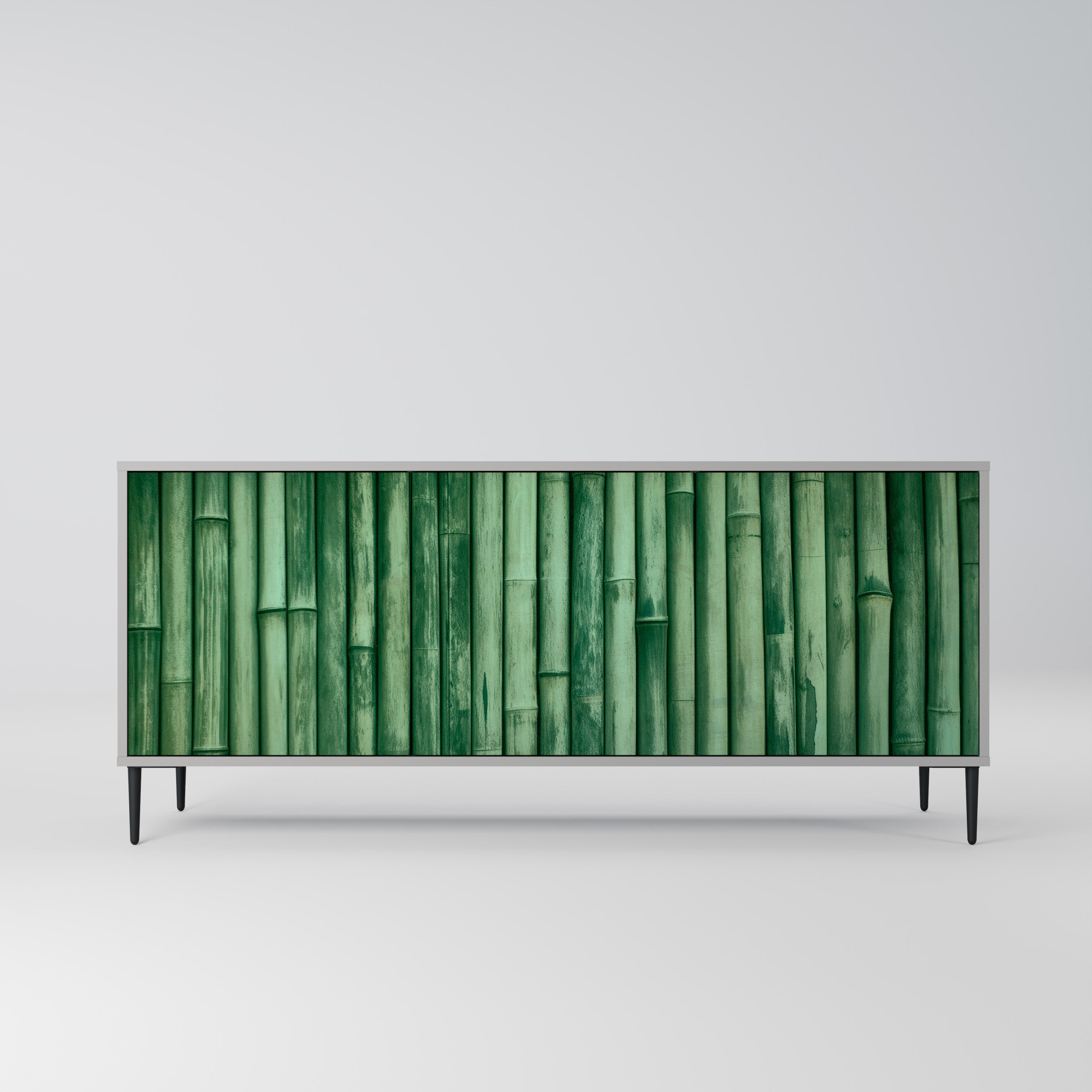 NATURAL GREEN 3-türiges Sideboard in grauem Finish