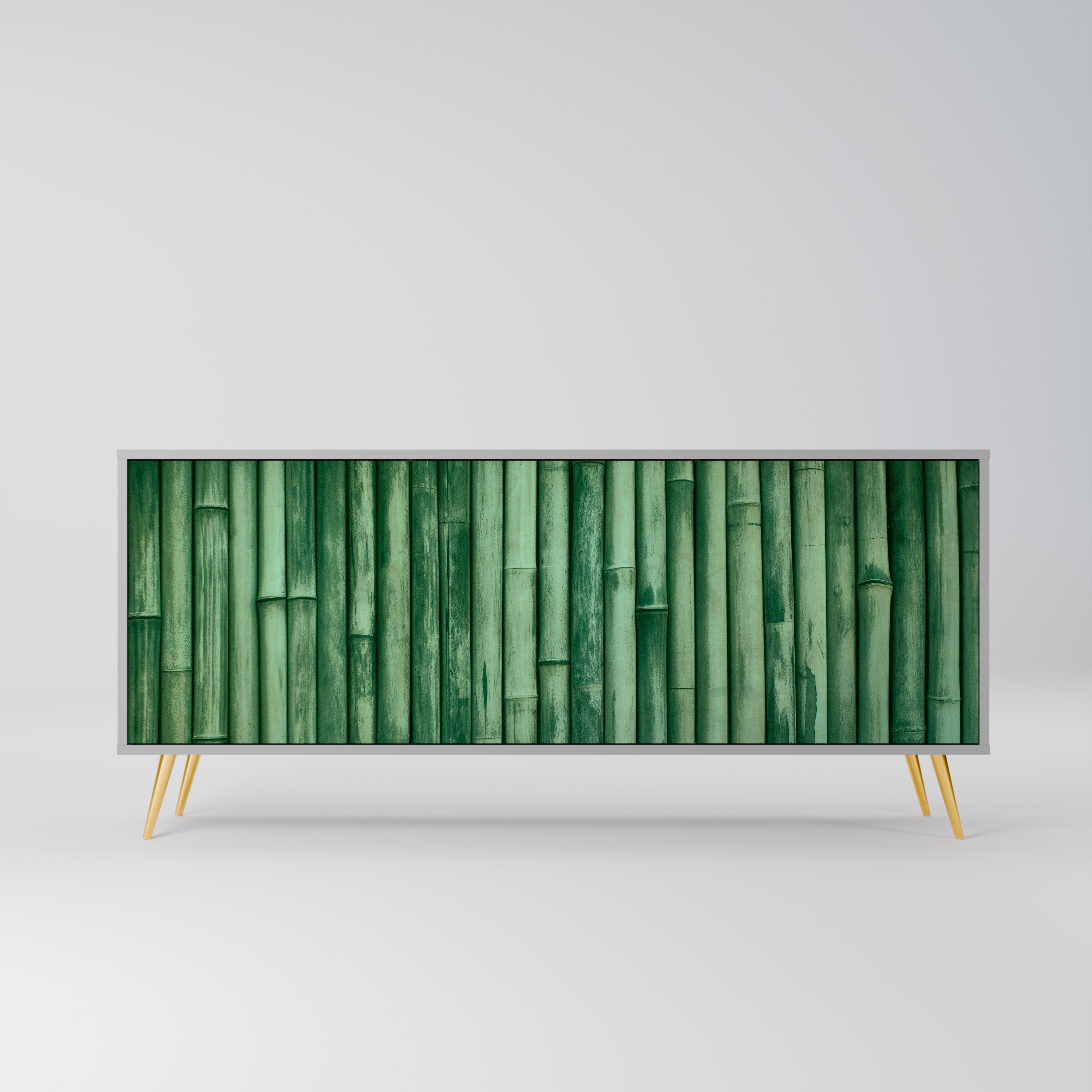 NATURAL GREEN 3-türiges Sideboard in grauem Finish