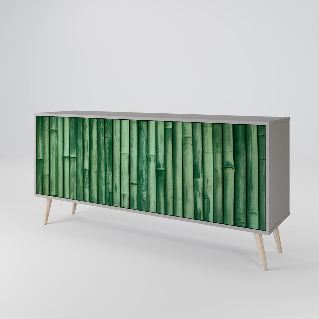 NATURAL GREEN 3-türiges Sideboard in grauem Finish