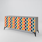 COLORFUL NOSTALGIA Sideboard mit 3 Türen in Grau
