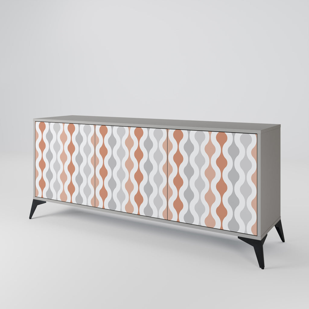 HAZY NOSTALGIA 3-türiges Sideboard in grauer Ausführung