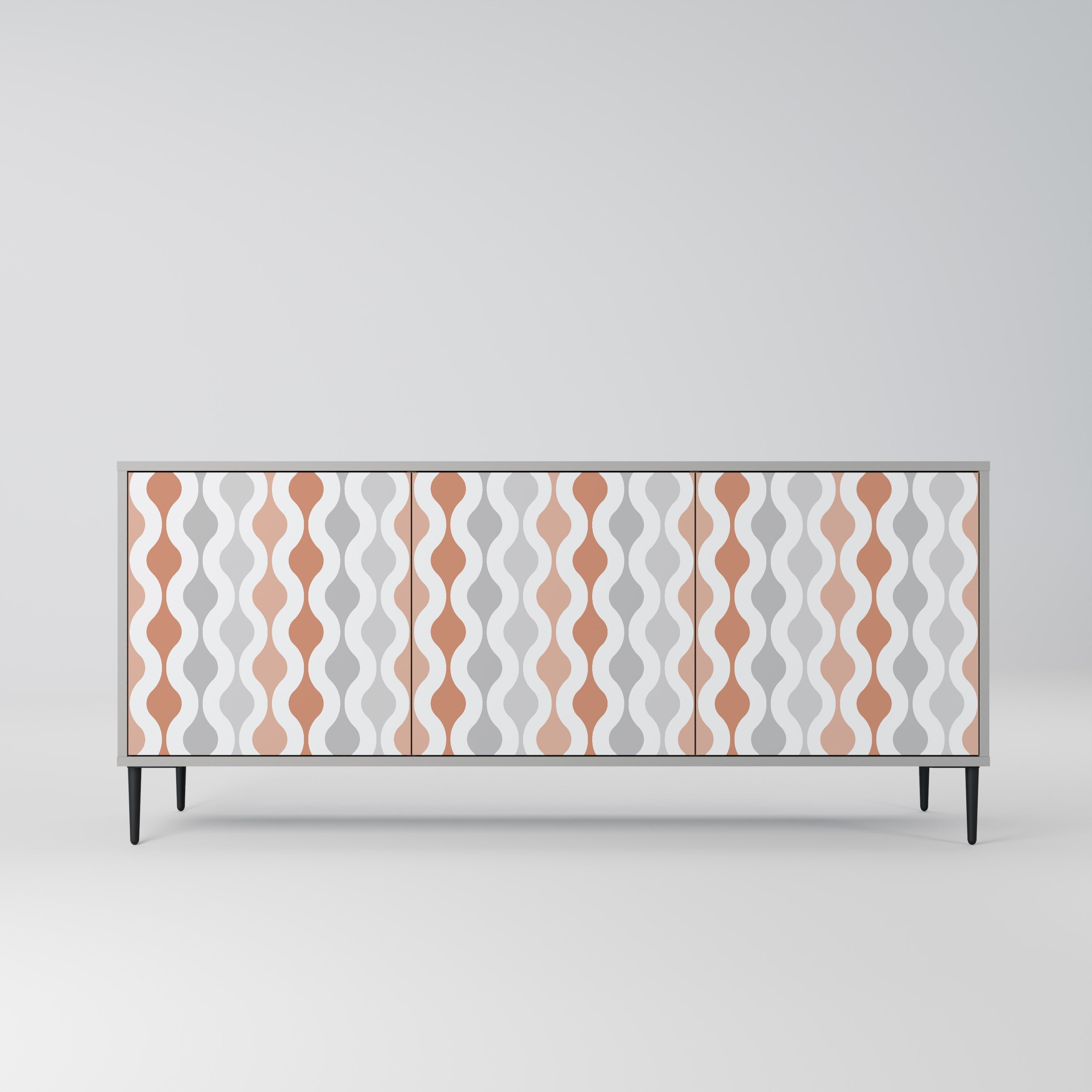 HAZY NOSTALGIA 3-türiges Sideboard in grauer Ausführung